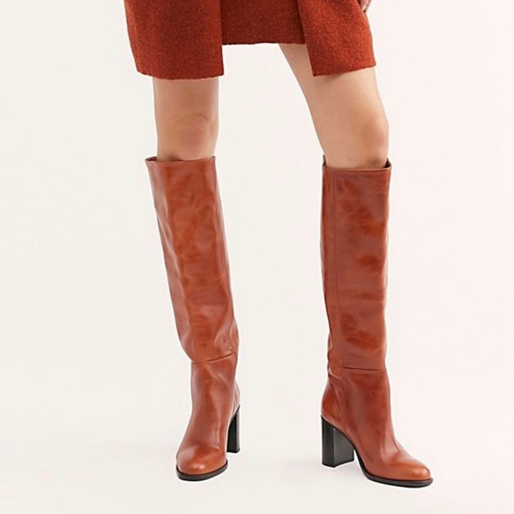 Free People Brown Heeled Boots